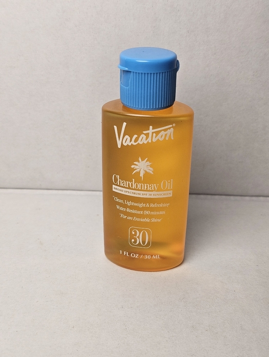Chardonnay Oil Other - Chardonnay Oil SPF 30 Sunscreen - Blue Cap, Orange Bottle 1 FL OZ Travel Size